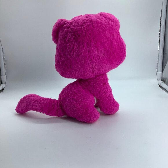 Tic Tac Toy Stuffed Cat Bright Pink 9" Plush Soft Toy Fuchsia Kitty Kitten 8" - Picture 2 of 8
